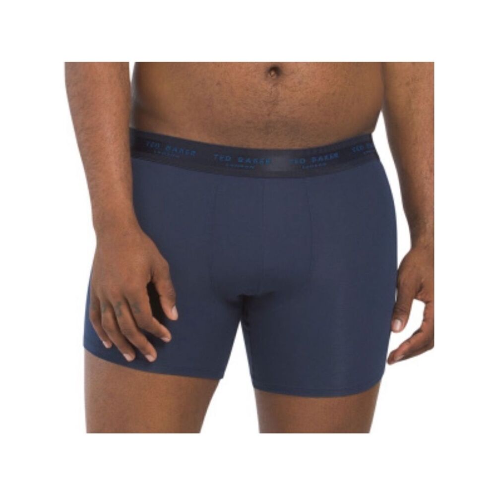 Ted Baker S Two Pack Premium Soft Modal Prov Navy Boxer Briefs